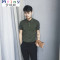 Mtiny韩国夏装简约时尚针织冰丝短袖T恤男翻领 韩版修身polo衫男短袖 M 蓝色