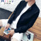 Mtiny防晒衣男2017夏季新款潮男韩版薄款立领男士夹克青年防晒服外套 XL 89款灰色+白色T恤