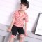 2017新品夏季男童短袖套装童装2017儿童新款宝宝夏季中大童休闲韩版两件套潮简约小清新多款多色可选 110cm 细宝蓝0099