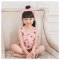 2017新品夏季儿童女童睡衣短袖短裤薄款小孩中大童绵绸宝宝家居服套装简约小清新多款多色可选 130cm 儿童背心-粉色冰激凌