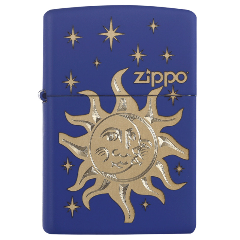 zippo打火机专柜正品 ZP-28791星晴 美国芝宝原装正版之宝纯铜打火机 蓝色