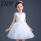 ZARP2017夏新款女童连衣裙六一儿童节钢琴演出礼服舞蹈表演红色公主裙 120CM 白色
