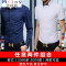 Mtiny2件装】夏季男士衬衫男短袖修身青年白寸衫商务休闲薄款长袖衬衣 M 3366深蓝长袖+3366浅蓝长袖