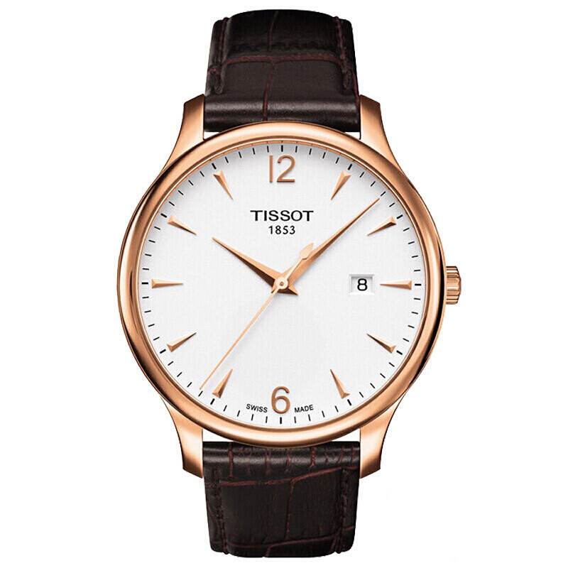 天梭(TISSOT)手表 俊雅系列石英男表 T063.610.36.037.00 男 棕色