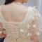 新款上市】伴娘服2017新款韩式伴娘团礼服短款小礼服姐妹裙修身毕业晚礼服夏 XS 166短香槟色D款