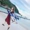 新款上市】夏季丝巾女百搭薄款2017泰国海滩纱巾夏沙滩防晒披肩超大沙漠围巾 彩色条纹五角星