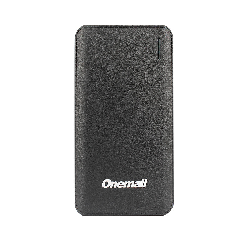 万茂 Onemall T80S 8000毫安 黑皮纹 时尚小巧 应急充电宝 便携式手机移动电源