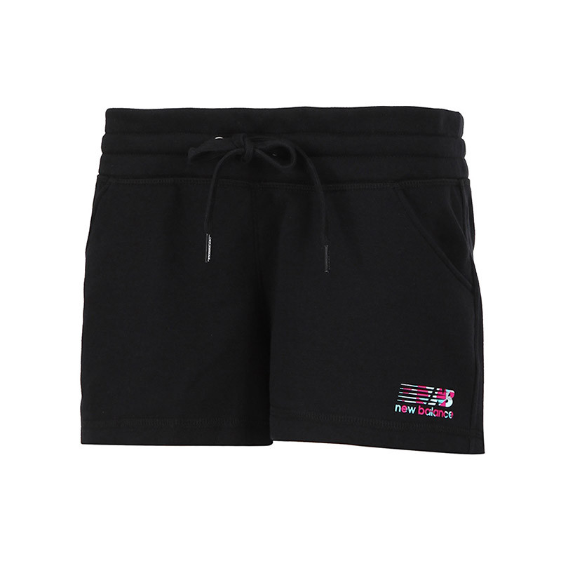 New Balance/NB女装针织短裤新款运动休闲运动服AWS71648-BK 黑色 L