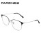 帕森金属大框时尚眼镜架男女复古文艺眼镜框 可配近视 新品56027M 黑框金边