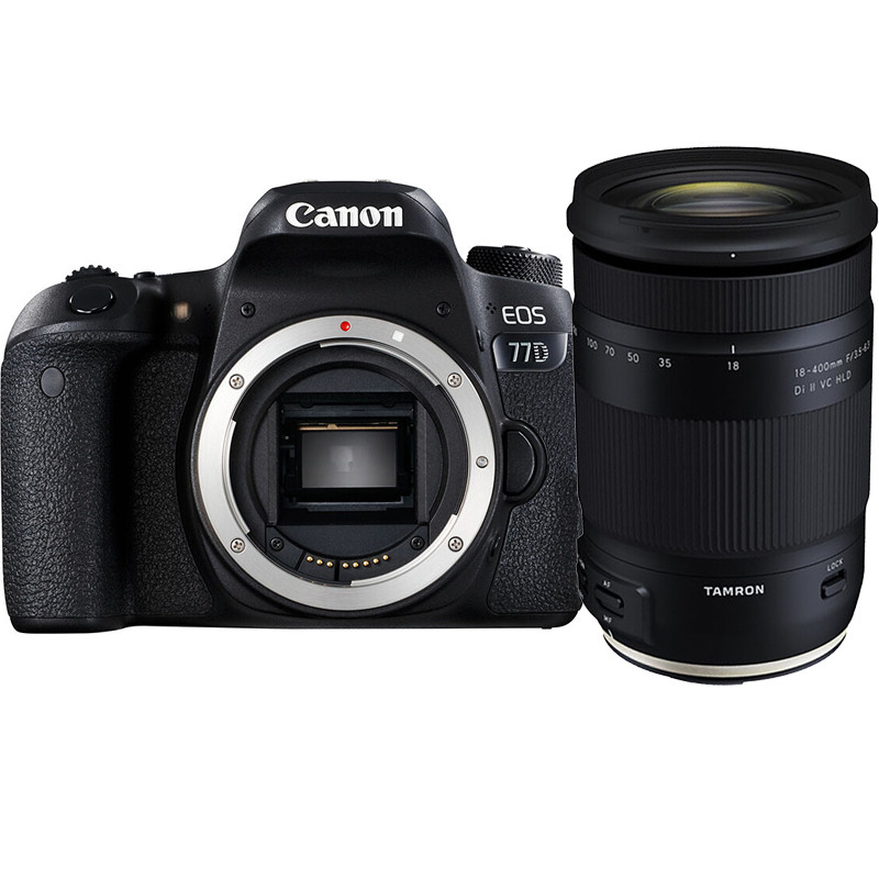 佳能(Canon) EOS 77D（腾龙18-400mm） 数码单反相机 单镜头套装 约2420万像素