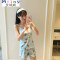 Mtiny韩版学生睡衣女夏吊带套装短裤少女休闲两件套薄款可爱公主家居服 L【100-115斤】 吊带笑脸灰色