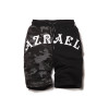 AZRAEL BY MIRACLE KILL2017夏季新款拼接黑迷彩字母运动五分短裤 XXL 黑拼黑迷彩