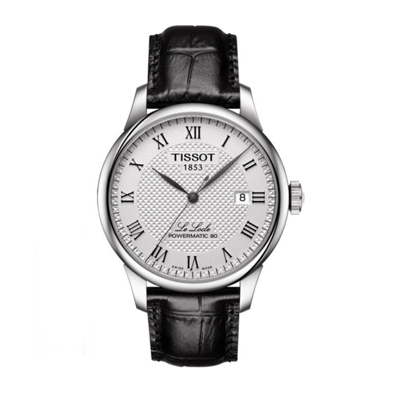 天梭TISSOT 力洛克系列黑色80小时机芯 机械男表 T006.407.16.053.00 原装正品 白色表盘T006.407.16.033.00