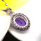 梦克拉 S925银紫水晶水滴吊坠 晶彩 紫色