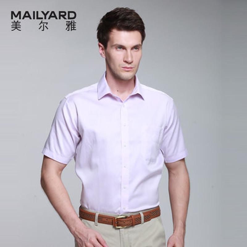 美尔雅（MAILYARD）男装男士短袖衬衫纯棉时尚商务休闲男式衬衣193