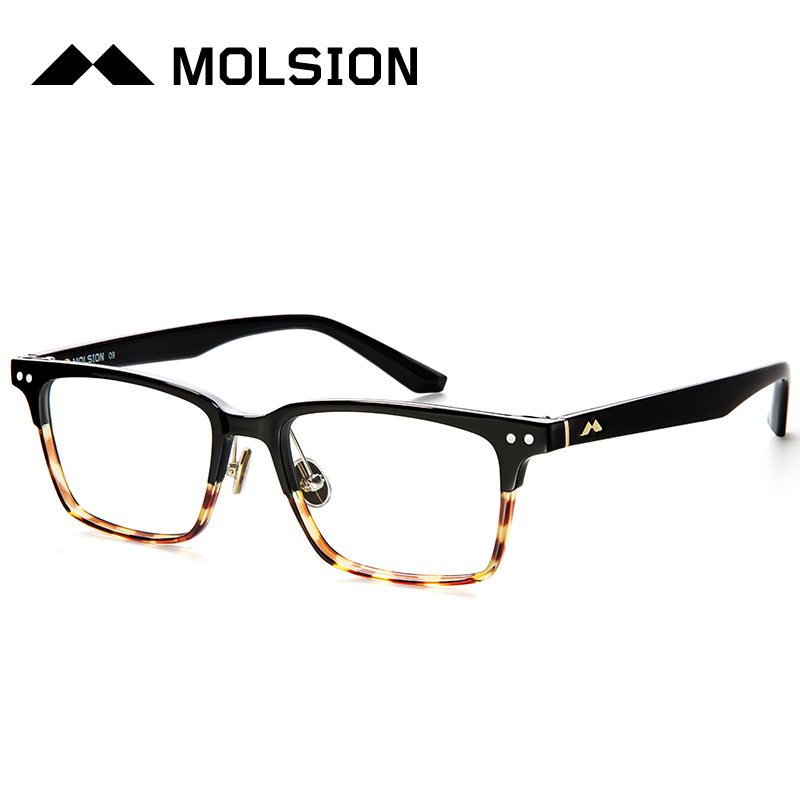 陌森MOLSION2017光学架复古经典光学架可配眼镜片男女款舒适全框MJ5016 B11