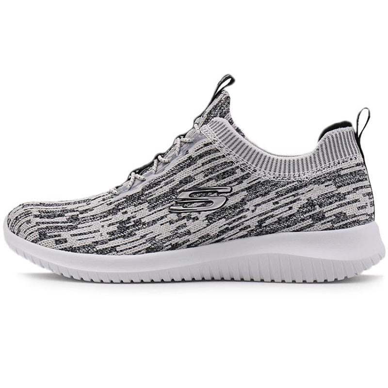 Skechers/斯凯奇 女鞋 时尚绑带运动鞋 印花透气网布跑鞋休闲鞋12831-WBK 12831-WBK 35/22/5