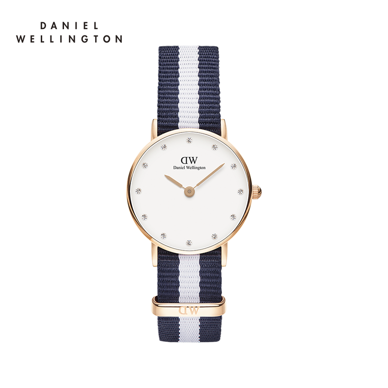 丹尼尔惠灵顿（DanielWellington）进口DW女士手表时尚镶钻尼龙表带石英女表 DW00100066