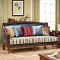 兰博湾(RAMBOY)客厅家具 美式乡村 沙发 欧式真皮沙发 美式实木沙发组合 蓝色皮沙发套装 三人位