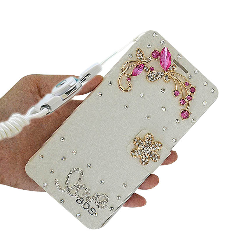 2017款oppor9s手机壳女款oppor9s皮套r9sk挂脖绳翻盖水钻潮r9st保 水晶花白色（r9s/r9sk）