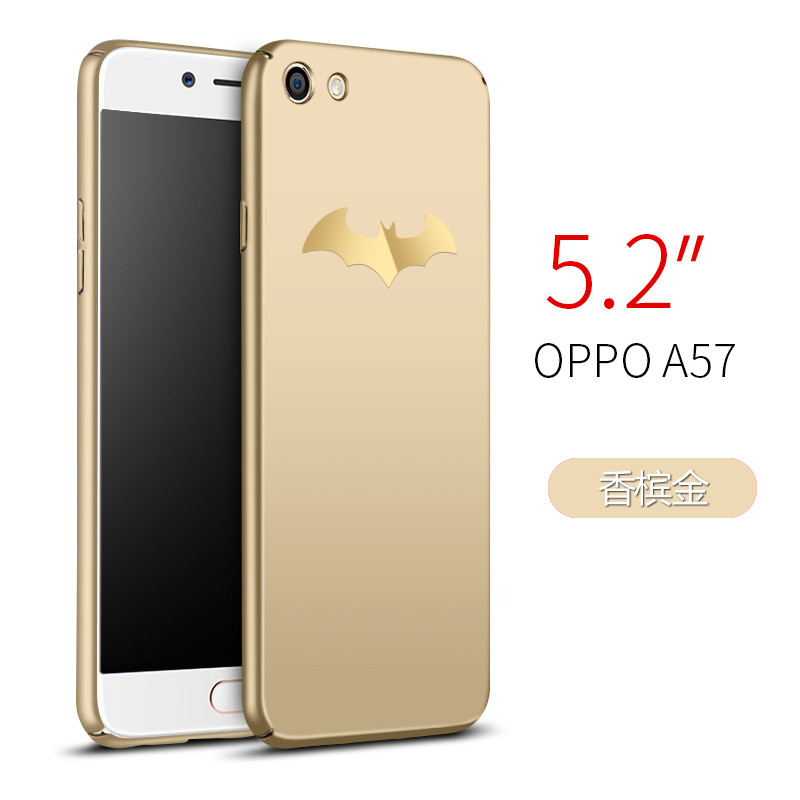 2017款oppoa59手机壳oppora59m保护套opp硬t磨砂0PP0a59s个性f A57【金·蝙蝠】5.2寸※送钢化膜指环支架