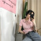 828新款春夏女装2017新款韩版Polo领修身短袖T恤百搭上衣打底衫学生显瘦