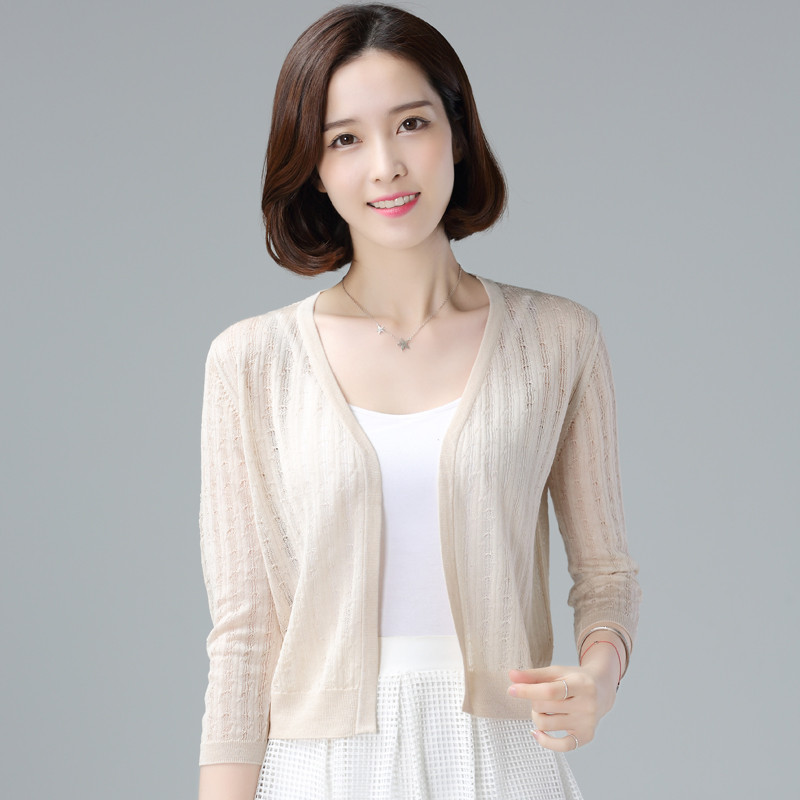 恒源祥女开衫+TM50E60115 M 杏色