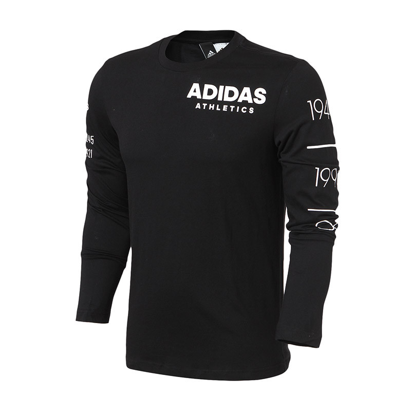 adidas阿迪达斯男子长袖T恤2017年新款休闲运动服CD9298 3XL 黑色