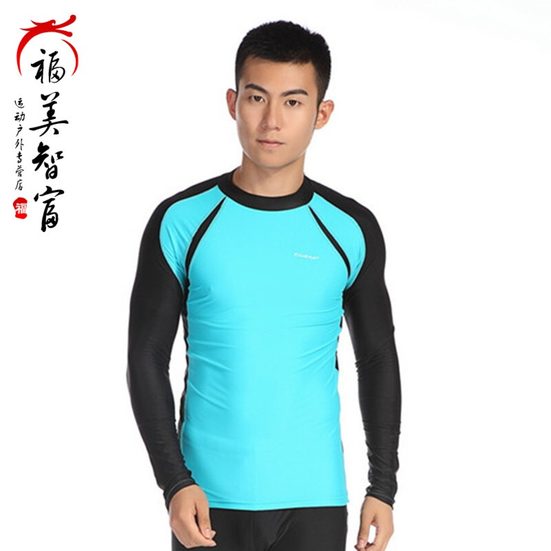 潜水游泳海边度假装备薄型男式分体式长袖潜水