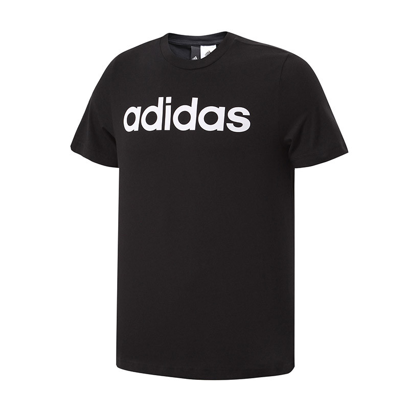 adidas阿迪达斯男装短袖T恤2017新款运动服BR4066 L 黑色