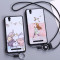 金立f103手机套gioneef103L带挂绳金力f103S全包f130软外壳防摔女201 蓝白格纹
