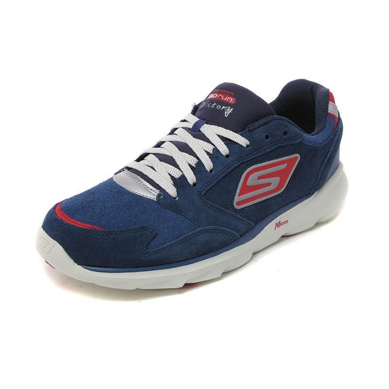 SKECHERS 斯凯奇男鞋跑步鞋运动鞋跑步999646/RDBL 蓝色 44.5码