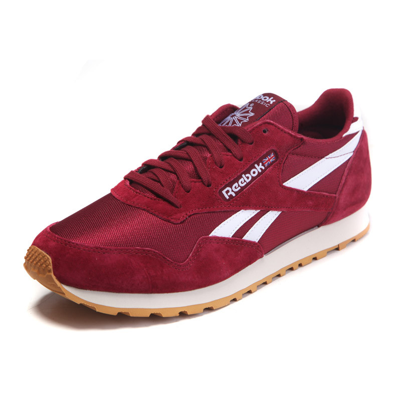 Reebok锐步男鞋复古经典休闲鞋2016新款运动鞋V67610 V67612 酒红色 40.5码