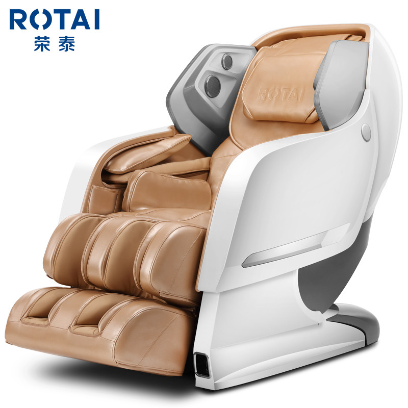 荣泰（ROTAI）按摩椅 RT8580 多功能太空舱零重力 语音操控 支持VR操控 专用皮质家用全自动按摩椅 香槟色