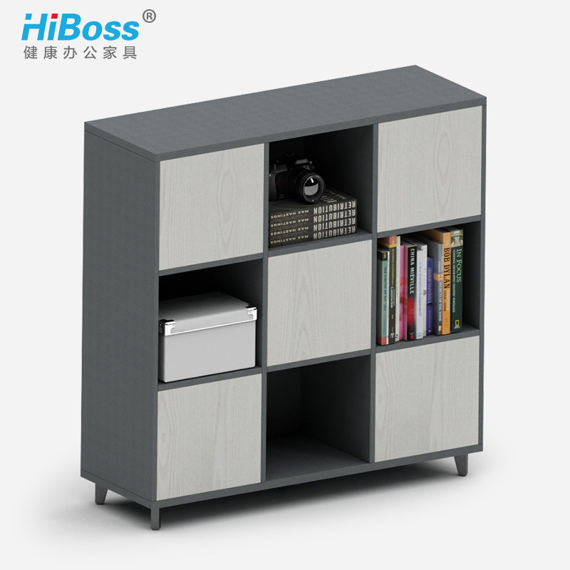 HiBoss 办公家具办公柜文件柜木质资料柜矮柜条柜茶水柜 办公柜W1190*D400*H1267mm