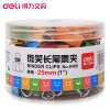 得力(deli)8486 25mm彩色微笑长尾夹 48个/筒 票据夹 燕尾夹 铁夹子 文件夹 资料夹 发票夹 财务用品