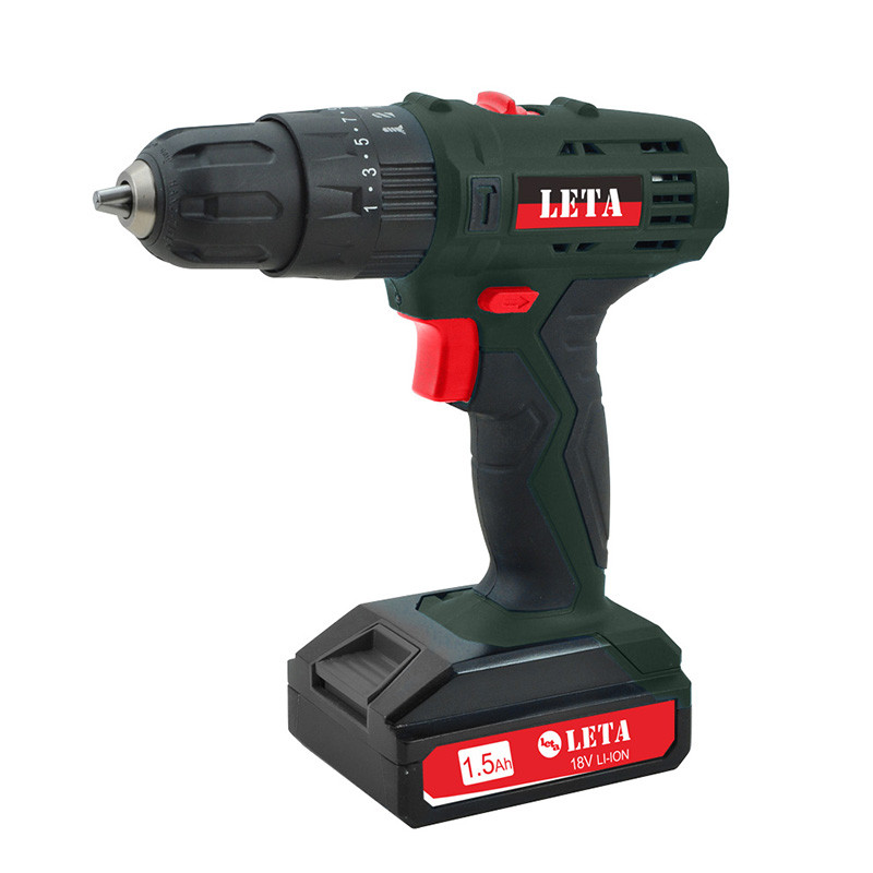 [苏宁自营]勒塔(LETA)工具 家用充电钻18V锂电池 冲击功能手电钻套装双电版 LT-LE926