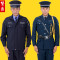bw9新款保安服春秋套装保安制服春秋冬装保安工作服套装男物业长袖衣服 180/2XL 藏青双纱常服