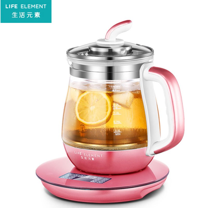 生活元素(LIFE ELEMENT）养生壶YSH-D181 1.8L触控式全自动加厚玻璃煮茶壶/煮蛋器 微电脑触屏