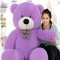 中天乐布娃娃超大号毛绒玩具泰迪熊抱抱熊大熊公仔生日礼物女 直角2米会说love 紫色泰迪熊