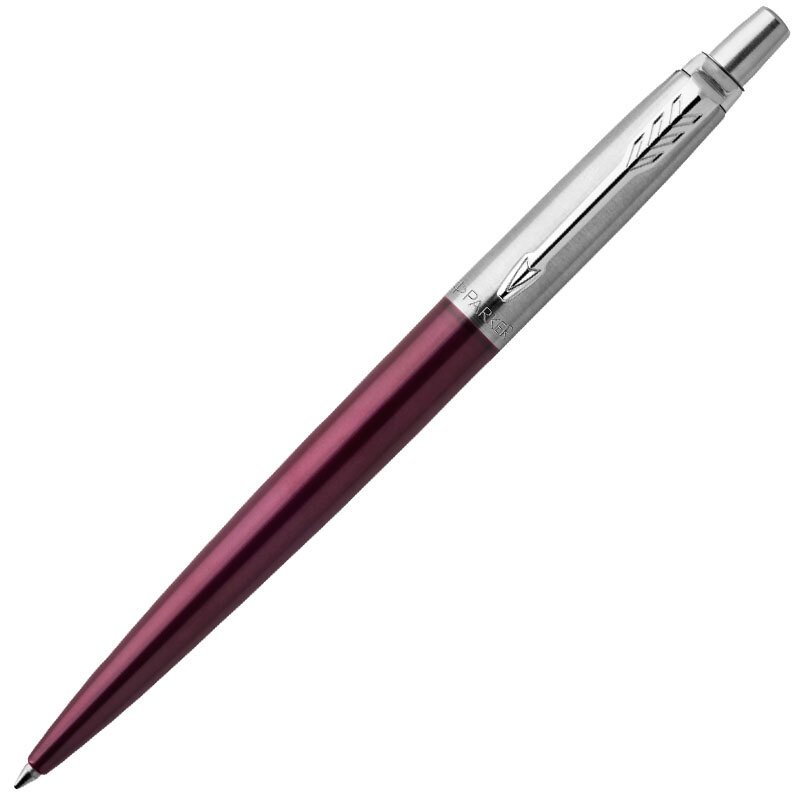 PARKER派克 美国进口 凝胶水笔 学生文笔办公用品中性笔签字笔原子笔0.55mm 1支 波多贝罗紫白夹凝胶水笔