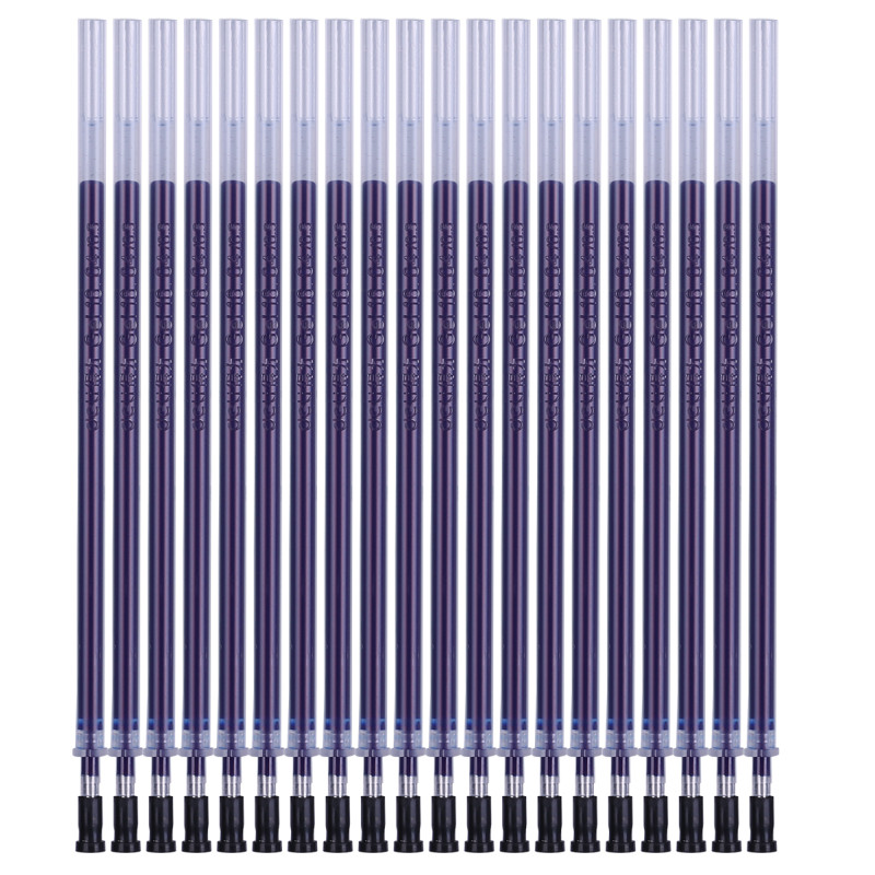 得力(deli)6916中性笔笔芯 水性笔签字笔子弹头替芯 0.5mm 20支/盒 蓝色