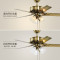 OPPLE 吊扇灯 风扇灯 欧式 雅静42寸木叶3灯头（适用12-18㎡）带遥控-送白光球泡