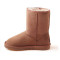 OZWEAR UGG OB002-II女鞋防泼水中筒雪地靴女鞋羊皮毛一体 栗色 40码