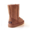OZWEAR UGG OB002-II女鞋防泼水中筒雪地靴女鞋羊皮毛一体 栗色 39码