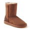 OZWEAR UGG OB002TLZ冬款中筒印花女士雪地靴多色动物纹靴子 栗色 35码