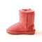 OZWEAR UGG OB007-II经典款防泼水短筒羊皮毛一体女雪地靴童鞋 栗色 31码