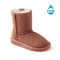 OZWEAR UGG OB007-II经典款防泼水短筒羊皮毛一体女雪地靴童鞋 栗色 27.5码