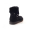 OZWEAR UGG OB136女士冬季翻毛短筒羊毛雪地靴女靴 黑色 36/37码