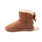 OZWEAR UGG OB143 II 防泼水单蝴蝶结低筒女鞋羊皮毛一体雪地靴 灰色 38码